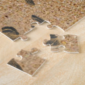 Voetafdrukken in de zand legpuzzel (Zijkant)