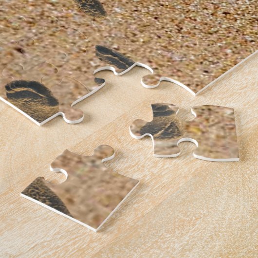 Voetafdrukken in de zand legpuzzel (Zijkant)