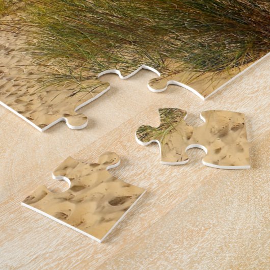 Voetafdrukken in de zand legpuzzel (Zijkant)