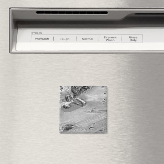 Voetafdrukken in de zand magneet (Insitu (Vaatwasser))