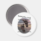 Voetafdrukken in de zand... magneet (Voorkant / Achterkant)