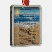 Voetafdrukken in de zand metalen ornament (Rechts)