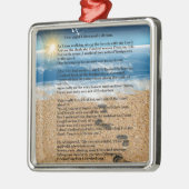 Voetafdrukken in de zand metalen ornament (Links)