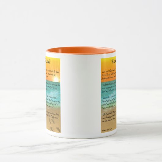 Voetafdrukken in de zand mok (Midden)