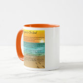 Voetafdrukken in de zand mok (Voorkant links)