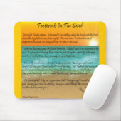 Voetafdrukken in de zand muismat (Met muis)