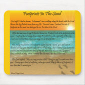 Voetafdrukken in de zand muismat (Voorkant)