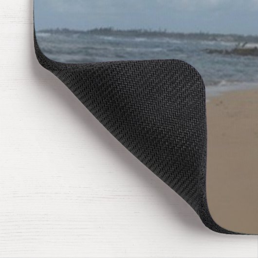 Voetafdrukken in de zand muismat (Hoek)