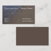 Voetafdrukken in de zand-oceaankust visitekaartje (Voorkant / Achterkant)