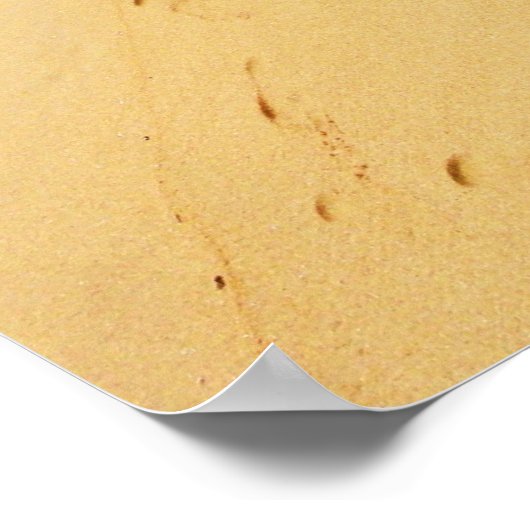 Voetafdrukken in de zand poster (Hoek)