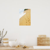 Voetafdrukken in de zand poster (Keuken)