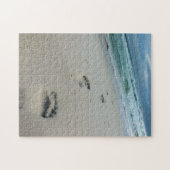 Voetafdrukken in de zand - Puzzle Legpuzzel (Horizontaal)