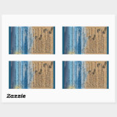 Voetafdrukken in de zand rechthoekige sticker (Vel)