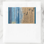 Voetafdrukken in de zand rechthoekige sticker (Tas)