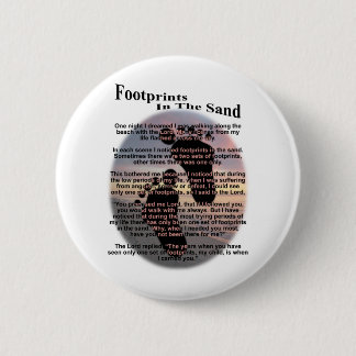 Voetafdrukken in de zand ronde button 5,7 cm
