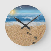 Voetafdrukken in de zand ronde klok (Voorkant)