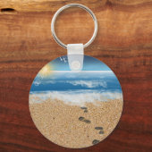 Voetafdrukken in de zand sleutelhanger (Voorkant)