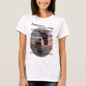 Voetafdrukken in de zand... t-shirt (Voorkant)