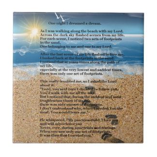 Voetafdrukken in de zand tegeltje