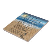 Voetafdrukken in de zand tegeltje (Zijkant)