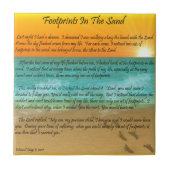 Voetafdrukken in de zand tegeltje (Voorkant)