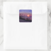 Voetafdrukken in de zand vierkante sticker (Tas)