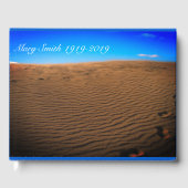 Voetafdrukken in de Zandbegrafenis Gastenboek (Voorkant)