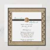 Voetafdrukken in de Zandbruiloft Uitnodiging (Voorkant / Achterkant)