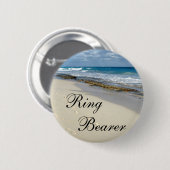 voetafdrukken in de zandknopen ronde button 5,7 cm (Voorkant /achterkant)