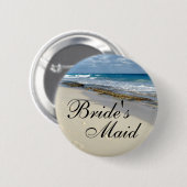 voetafdrukken in de zandknopen ronde button 5,7 cm (Voorkant /achterkant)