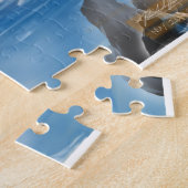 Voetafdrukken in de zandpuzzel legpuzzel (Zijkant)