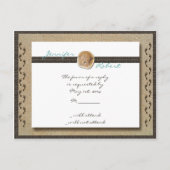 Voetafdrukken in het Sand RSVP-Briefkaart Uitnodiging Briefkaart (Voorkant)