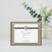 Voetafdrukken in het Sand RSVP-Briefkaart Uitnodiging Briefkaart (Staand voorkant)