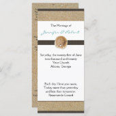 Voetafdrukken in het Sand Wedding Program Programmakaart (Voorkant / Achterkant)