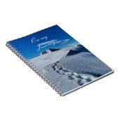 Voetafdrukken in het sneeuwNotitieboek Notitieboek (Rechterzijde)