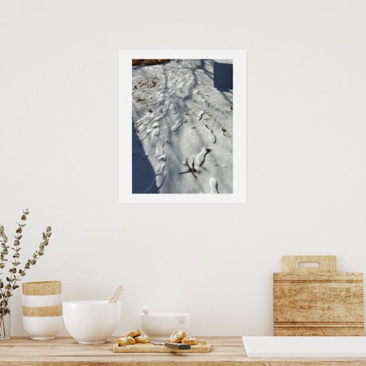 Voetafdrukken in het Snow Poster (Keuken)