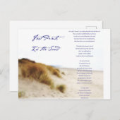 voetafdrukken in het zand briefkaart (Voorkant / Achterkant)