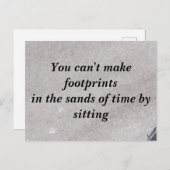 Voetafdrukken in het zand Briefkaart (Voorkant / Achterkant)