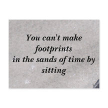 Voetafdrukken in het zand Briefkaart