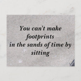Voetafdrukken in het zand Briefkaart
