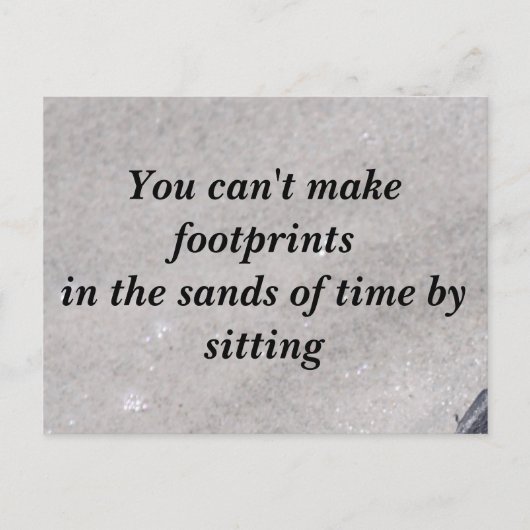 Voetafdrukken in het zand Briefkaart (Voorkant)