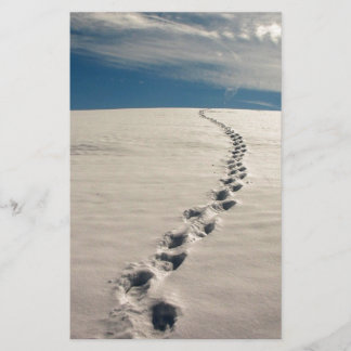 Voetafdrukken in het zand briefpapier