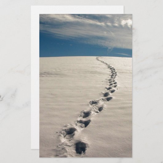 Voetafdrukken in het zand briefpapier (Voorkant / Achterkant)