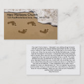 Voetafdrukken in het zand-Christelijke Visitekaart Visitekaartje (Voorkant / Achterkant)