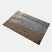 Voetafdrukken in het zand deurmat (Schuin)