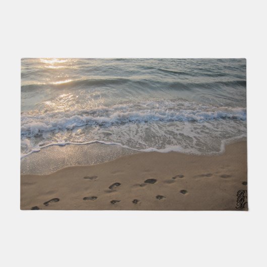 Voetafdrukken in het zand deurmat (Voorkant)