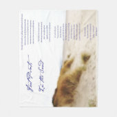 voetafdrukken in het zand fleece deken (Voorkant)