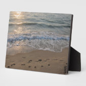 Voetafdrukken in het zand fotoplaat (Zijkant)