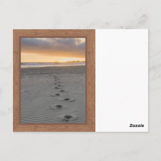Voetafdrukken in het Zand Gebedskaarten Briefkaart (Achterkant)