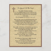 Voetafdrukken in het Zand Gebedskaarten Briefkaart (Voorkant)